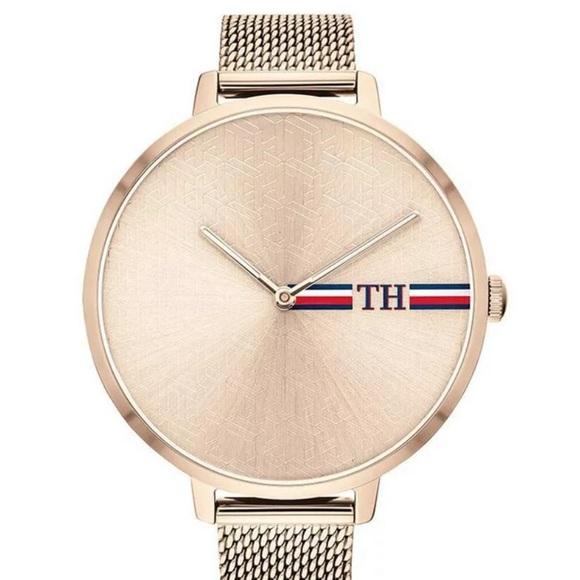 Tommy Hilfiger Alexa Carnation Rose Gold-Tone Mesh Ladies Watch #1782158 NWT - Picture 8 of 8